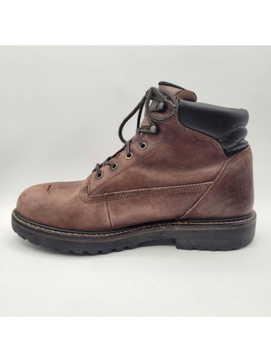 Schmidt Workwear Waterproof Work Boots Leather Men\'s Size 12 Brown READ main image 8